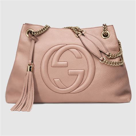 gucci tan leather canvass small handbags|Gucci bag soho pink.